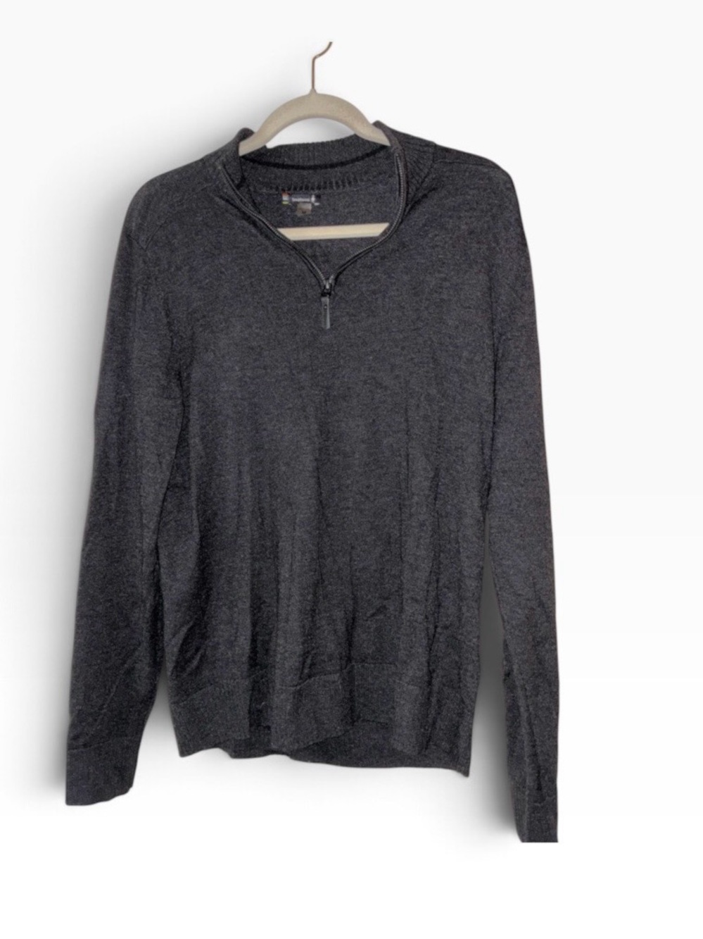 Smartwool Men's Sparwood Half Zip Sweater Heather Grey Sz M